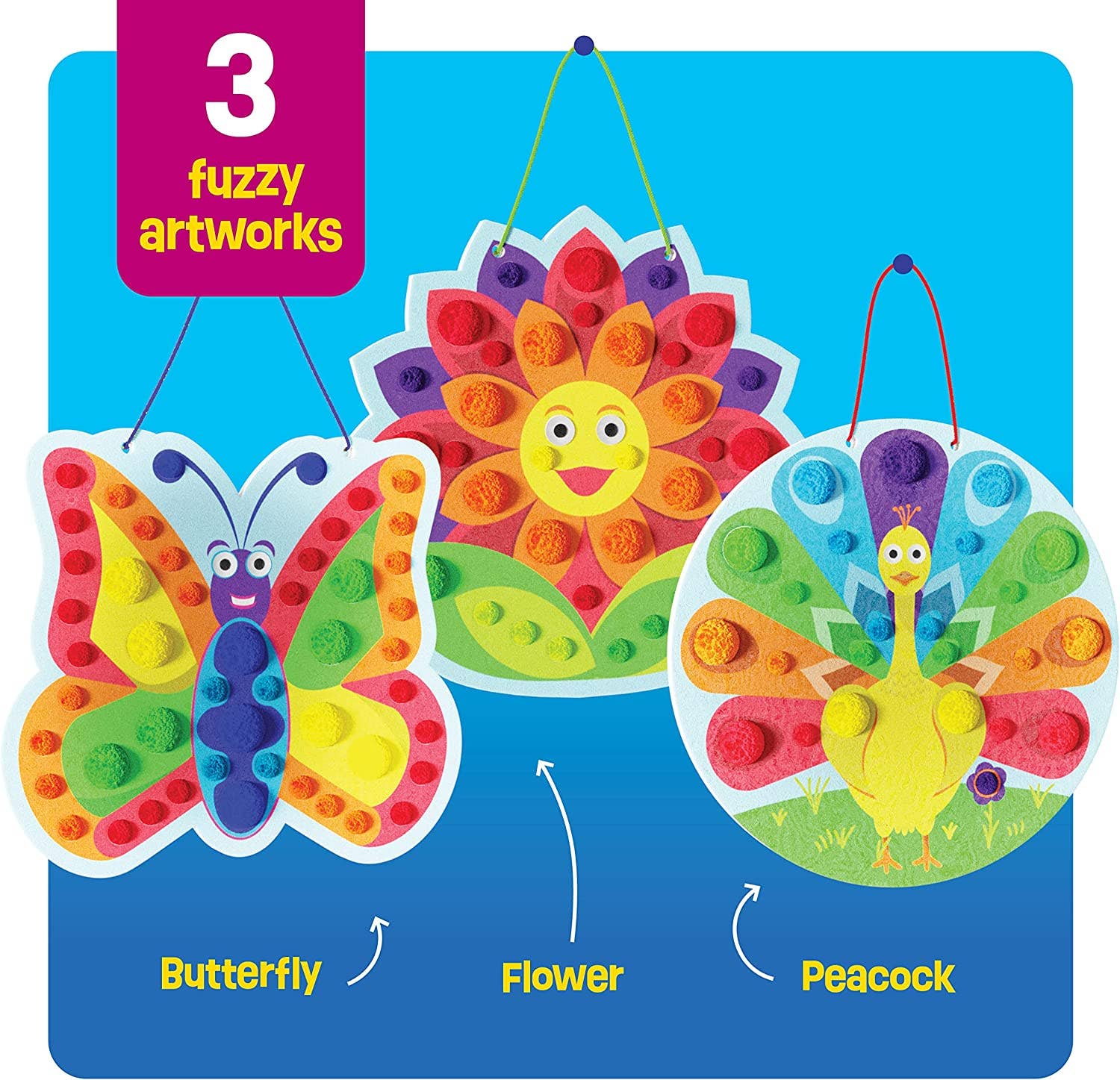 Dan&Darci – wholesale Art set – Child & baby – Pom Pom Arts & Crafts Kit for Toddlers1