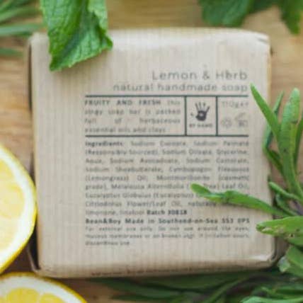 Lemon & Herb Soap | Handmade Soap for Hand and Body for wholesale by Bean & Boy