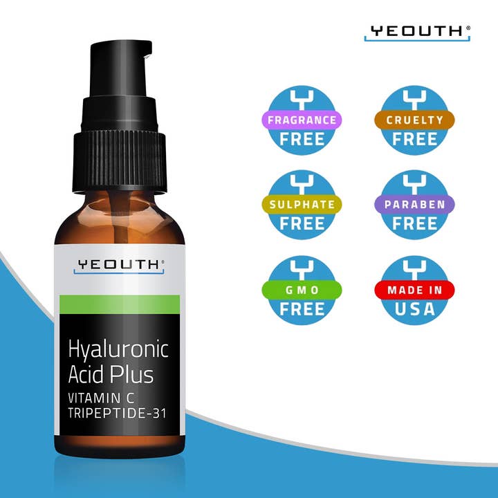 yeouthskincare - Wholesale Gezichtsserum/concentraat - YEOUTH Hyaluronzuur Serum met Vitamine C & Tripeptide 60ml5