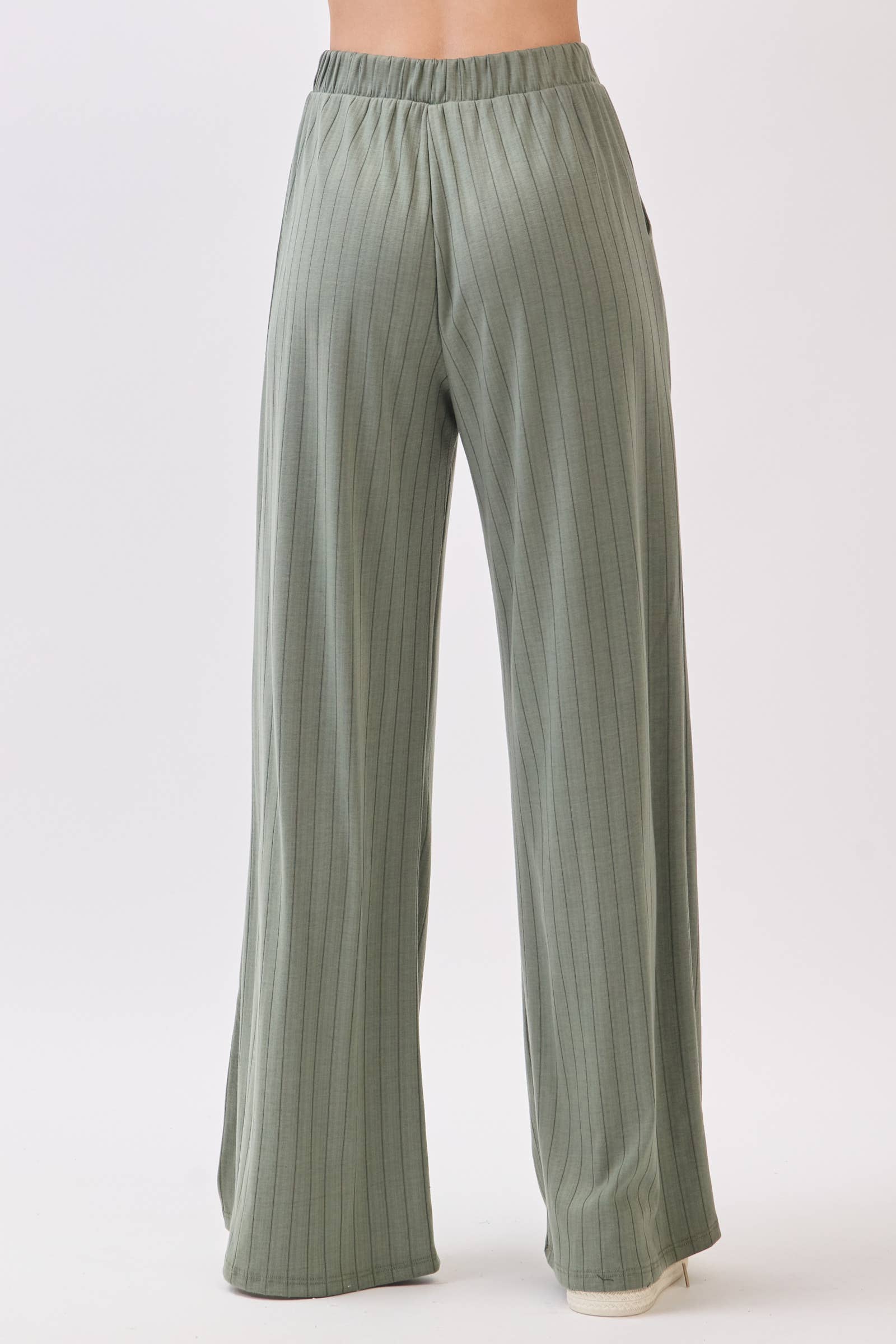 BOMBOM - Wholesale Pants - Women's - PA1146 Rib Knit Wide Leg Pants4