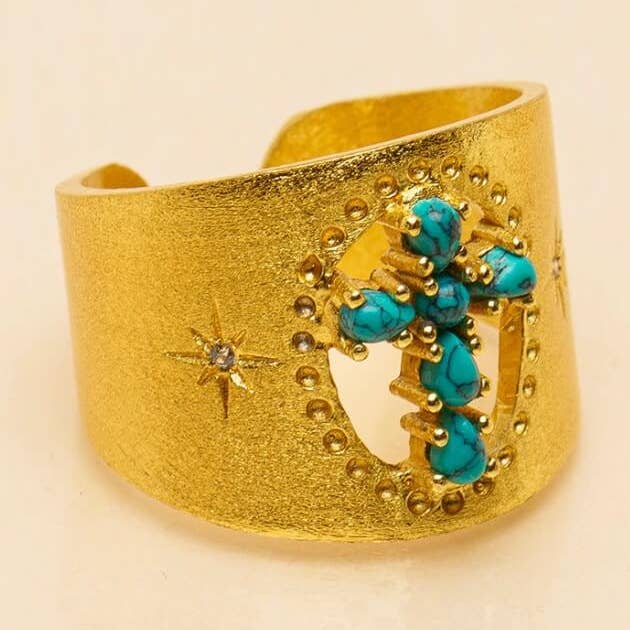 TÜRKISFARBENER CORCOVADO RING für den Großhandel von Une A Une