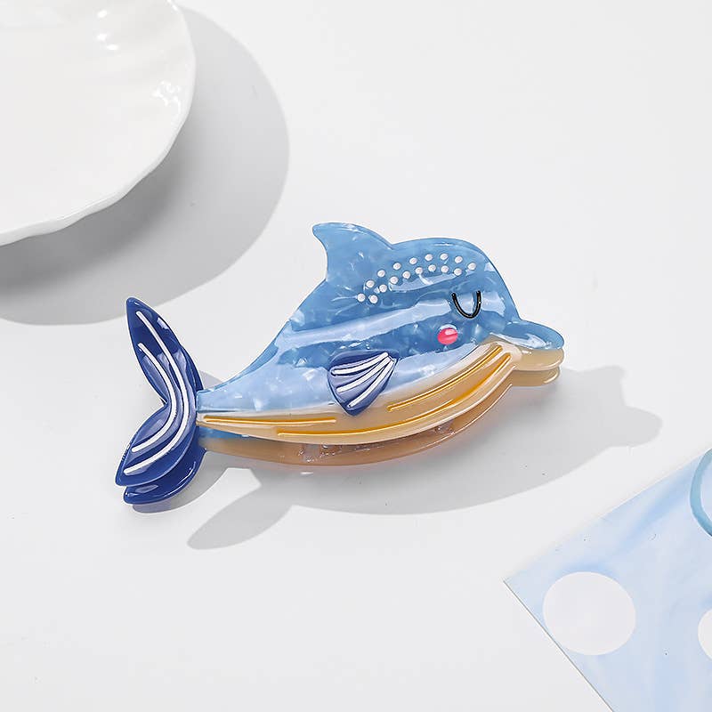 SoapElenGlen - Vendita all'ingrosso Fermaglio per capelli - Donna - Adorabili Fermagli per Capelli con Squalo e Balena Animali Oceanici0
