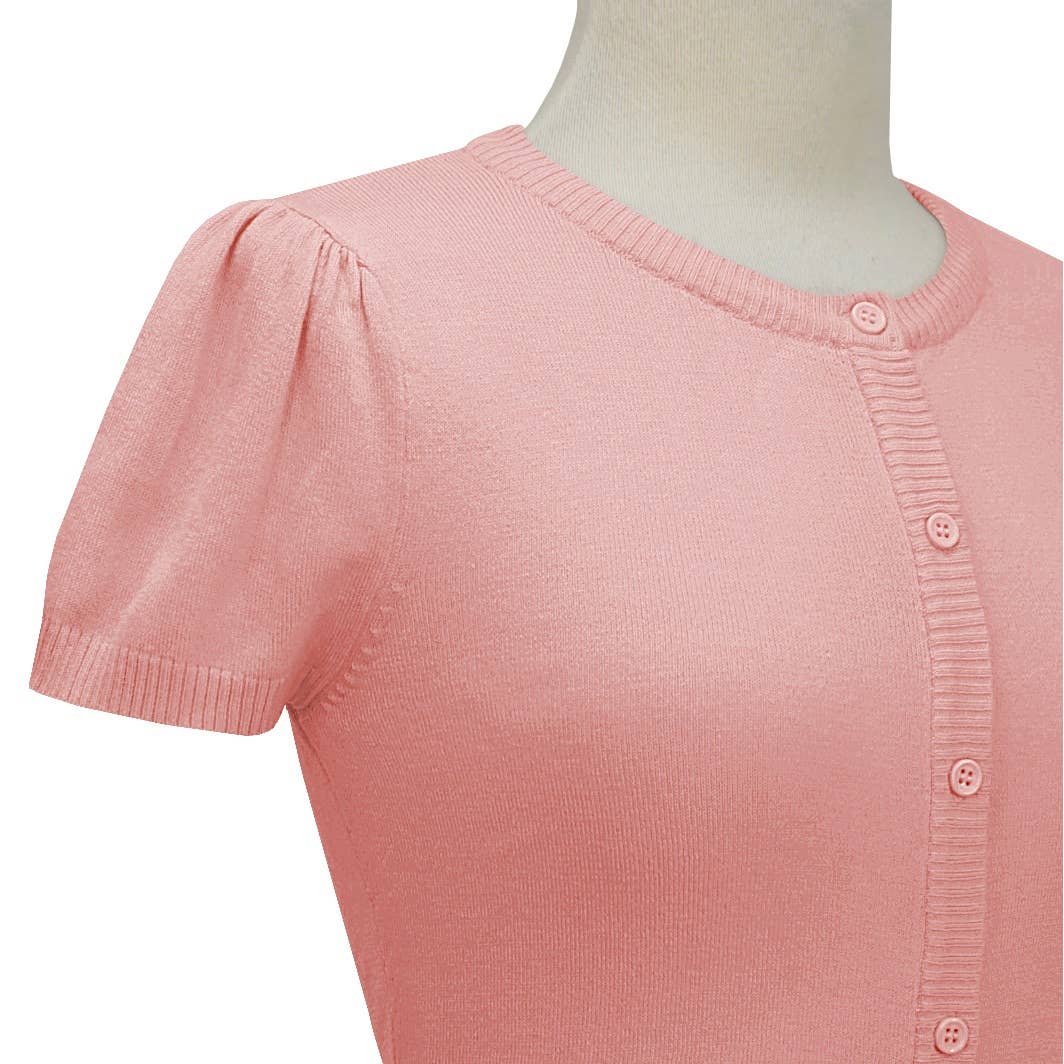 Mak - Vente Cardigan – femme - Cardigan court à col rond à manches courtes CB053625