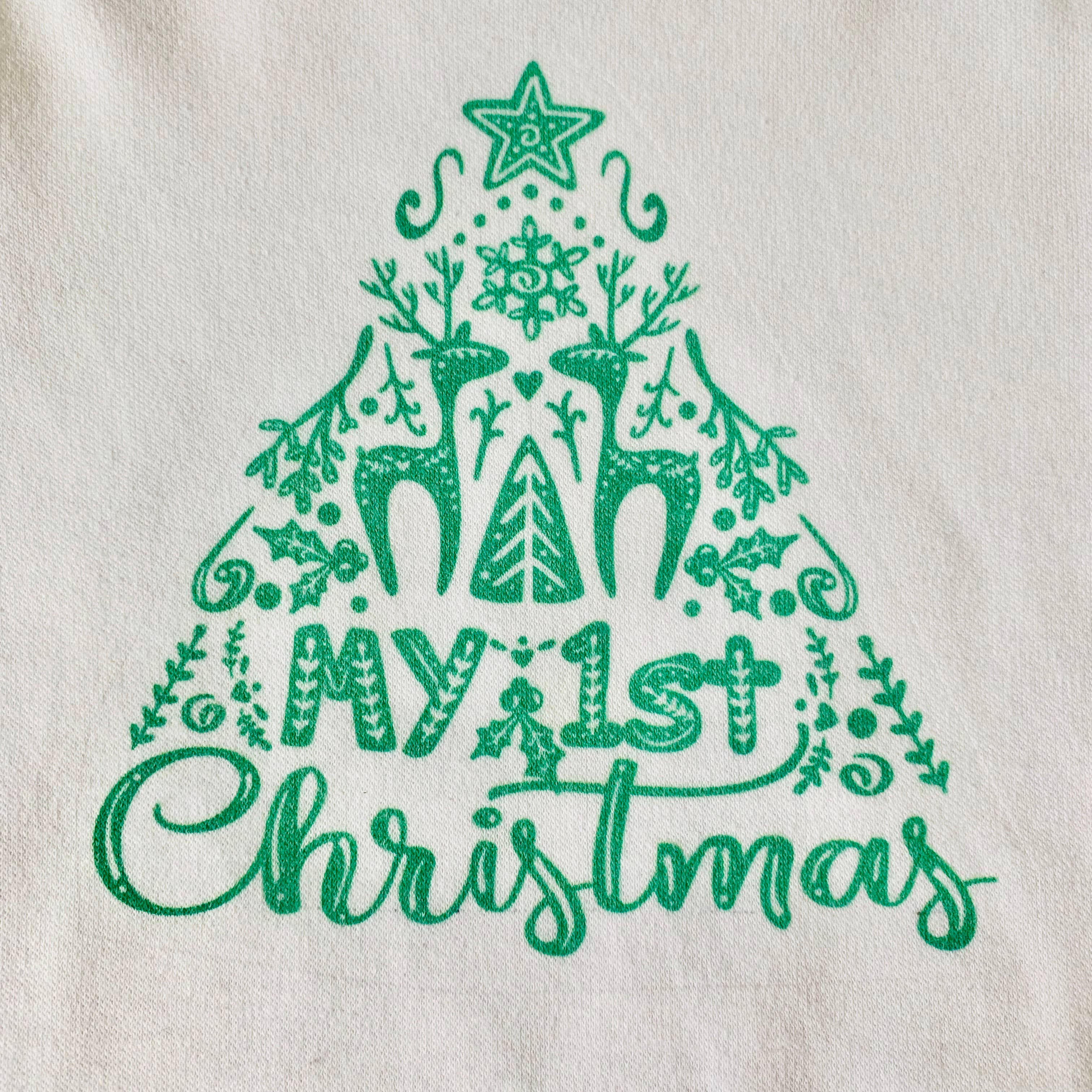 Shakes + Speares - Wholesale Bodysuit (Non-Footed) - Baby - Baby LS White Bodysuit - 1st Christmas6