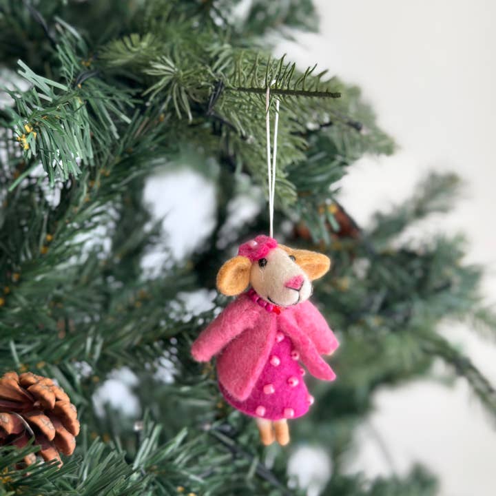 Ganapati - Wholesale Ornament - Felt Mouse Family Christmas Ornament
