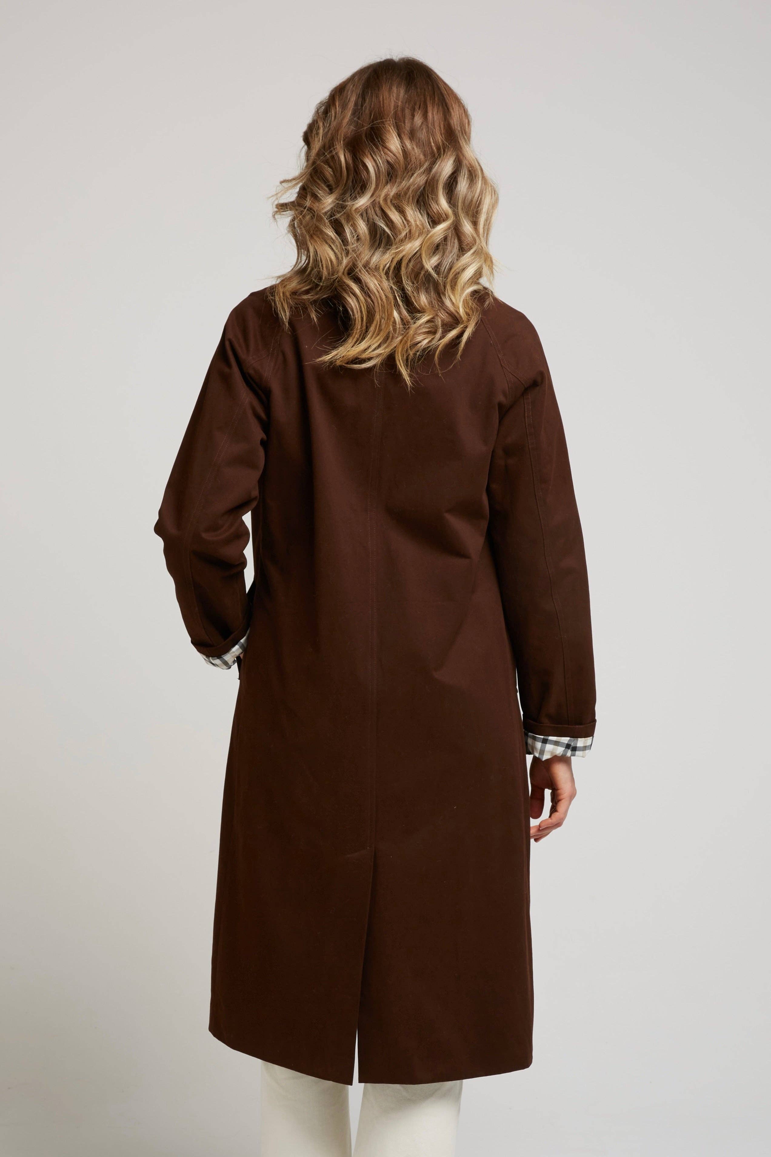 Andy & Lucy - Venta al por mayor Gabardina - Mujer - MANCHESTER - Trench coat largo con forro a cuadros6
