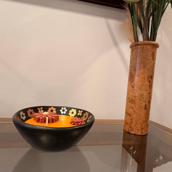 Cuenco de Vela de Cerámica Hecho a Mano – Arcilla Negra La Chamba Alfarería para venta al por mayor de Authentic Origin Colombia