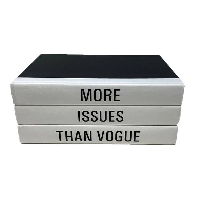More Issues Than Vogue 3 Vol. Black Cover 9.5x3.75" for wholesale by E. Lawrence, Ltd.