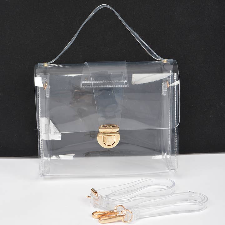 Transparent Top Handle Bag for wholesale by 3AM BY H&D ACCESSORIES