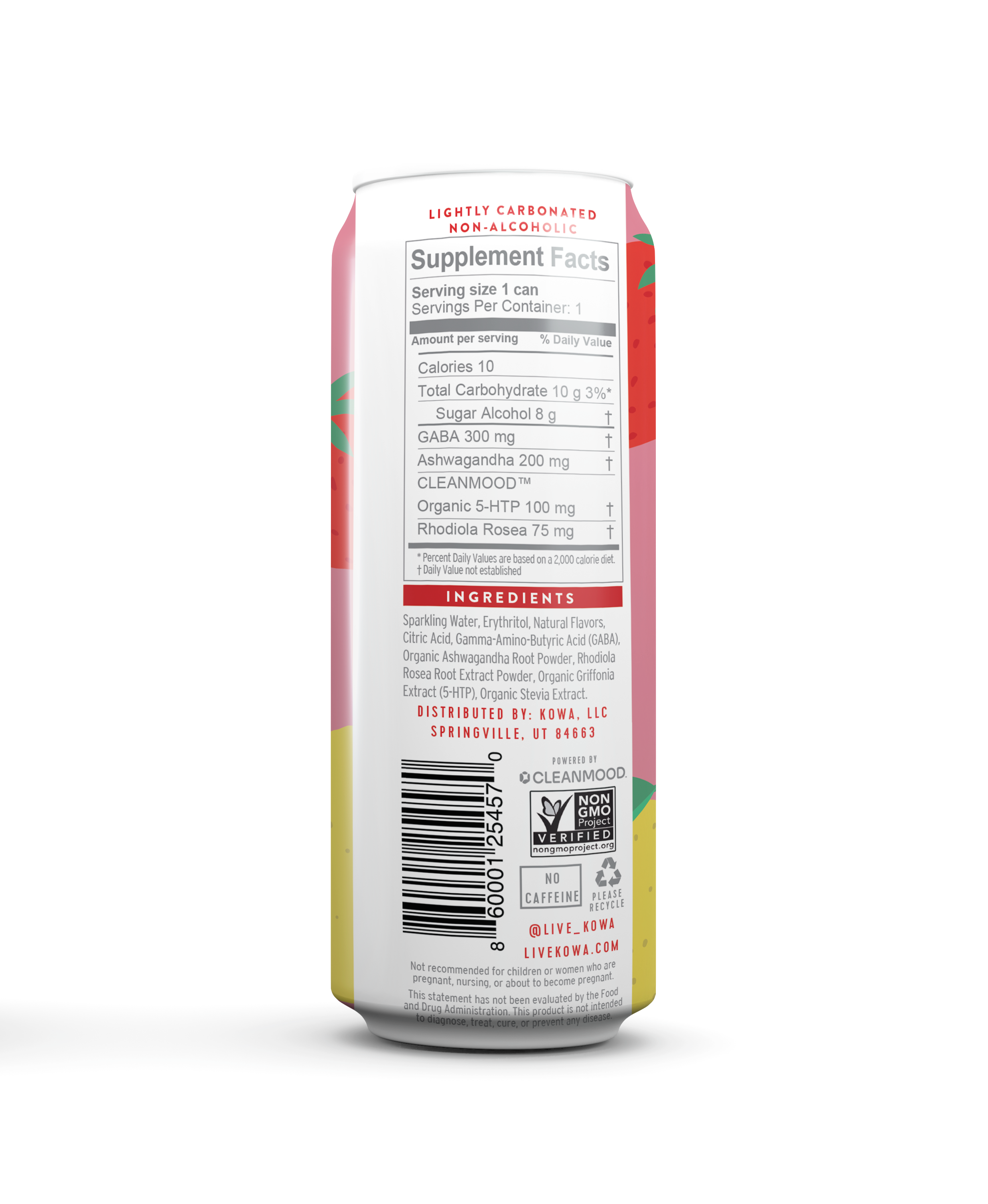 Wholesale Strawberry Yuzu Mood Boost Sparkling Beverage for your store