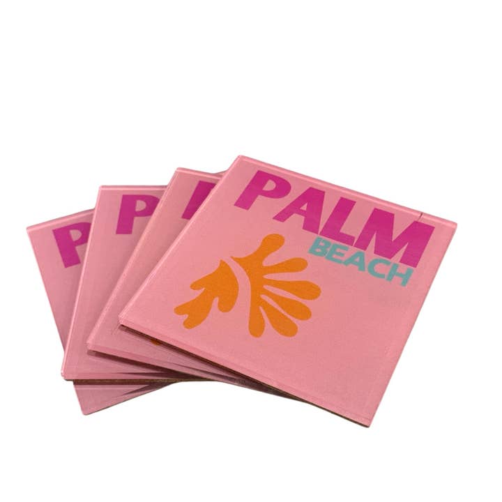 Acrylic Coaster, Palm Beach for wholesale by Maven Home
