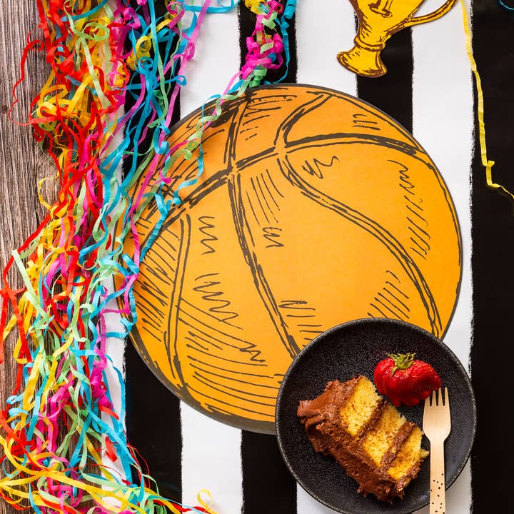 Gatherings by Curated Paperie - Wholesale Disposable Placemat - Sports Fan Basketball Paper Placemat