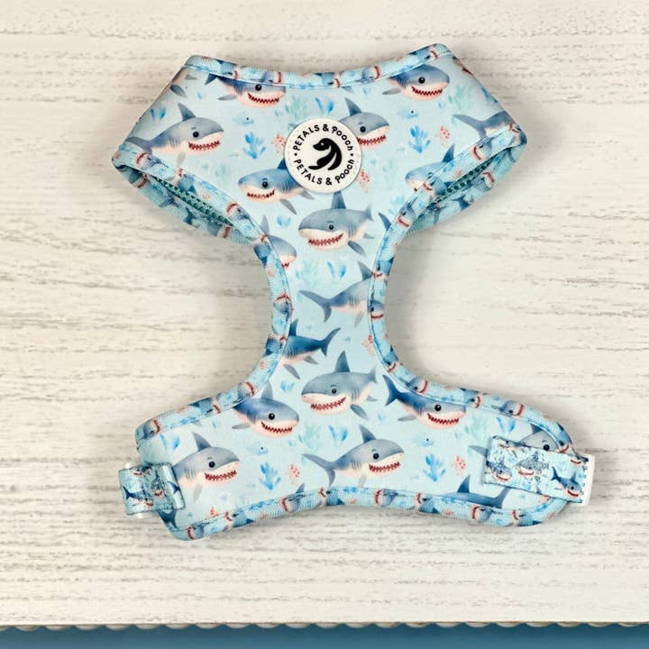 Shark Bait Adjustable Harness for wholesale by Petals & Pooch