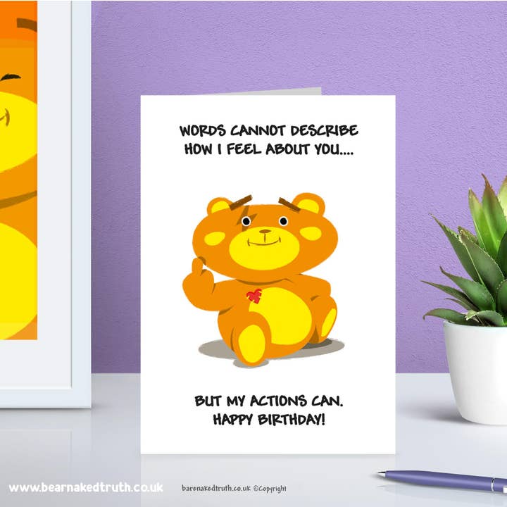 Words Cannot Describe Birthday Greeting Card for wholesale by Pixelgum