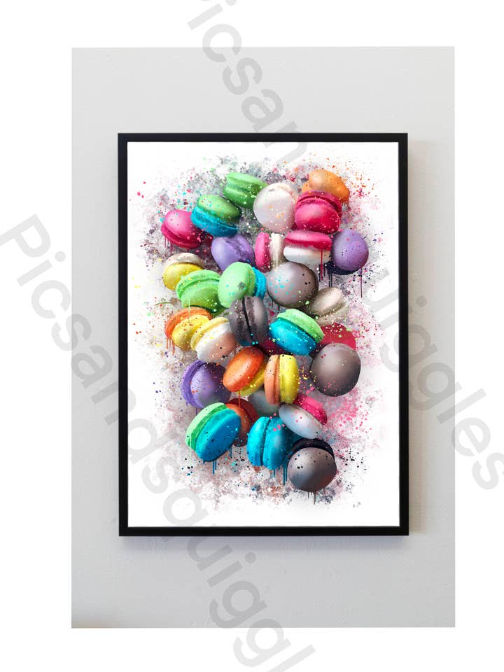 Macaron Splatter Print 1 for wholesale by Pics and Squiggles