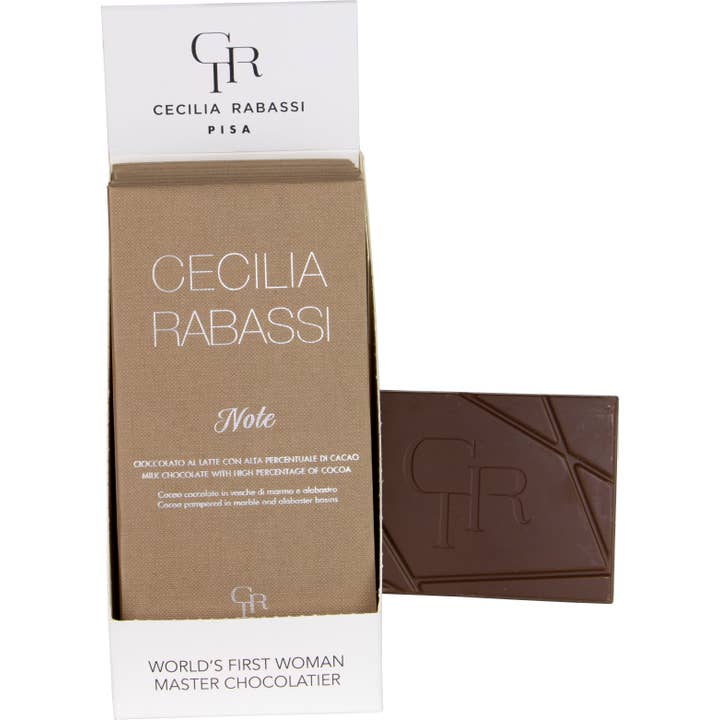 NOTE Dark Milk Chocolate Bar, Cecilia Tessieri Rabassi for wholesale by RITROVO