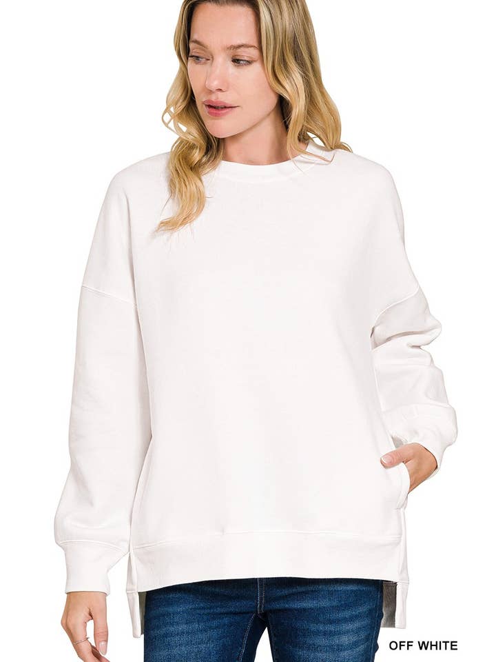 Vanilla Monkey - Wholesale Sweatshirt - Women's - Fleece Hi-low Boyfriend Sweatshirts With Pocket13