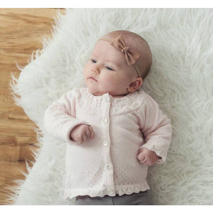 Feltman Brothers - Wholesale Cardigan - Baby - Baby & Toddler Girls Pointelle Ruffle Knit Cardigan1