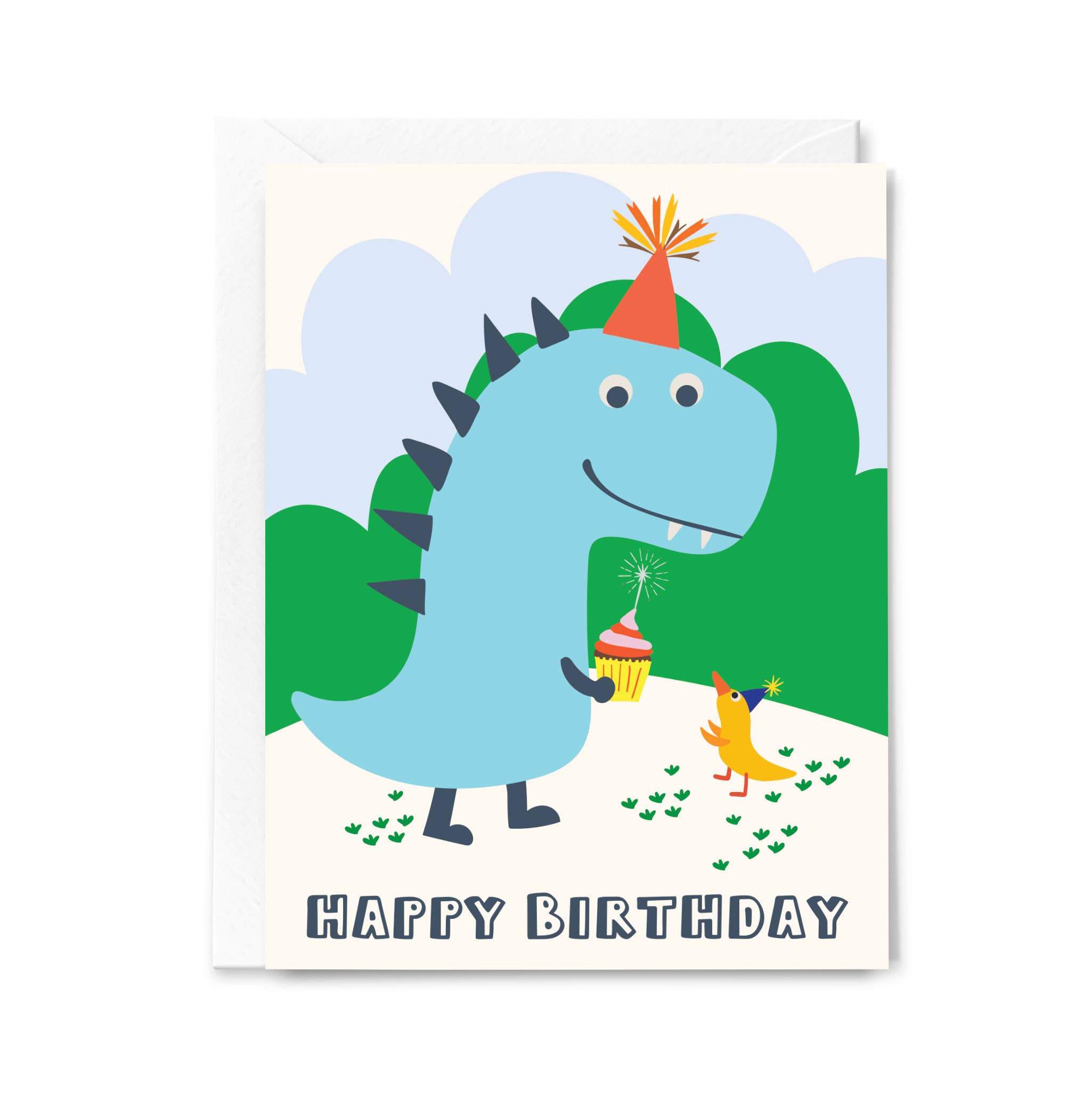 Happy Just Happy - Wholesale Birthday Card - Happy Birthday Dinosaur Greeting Card