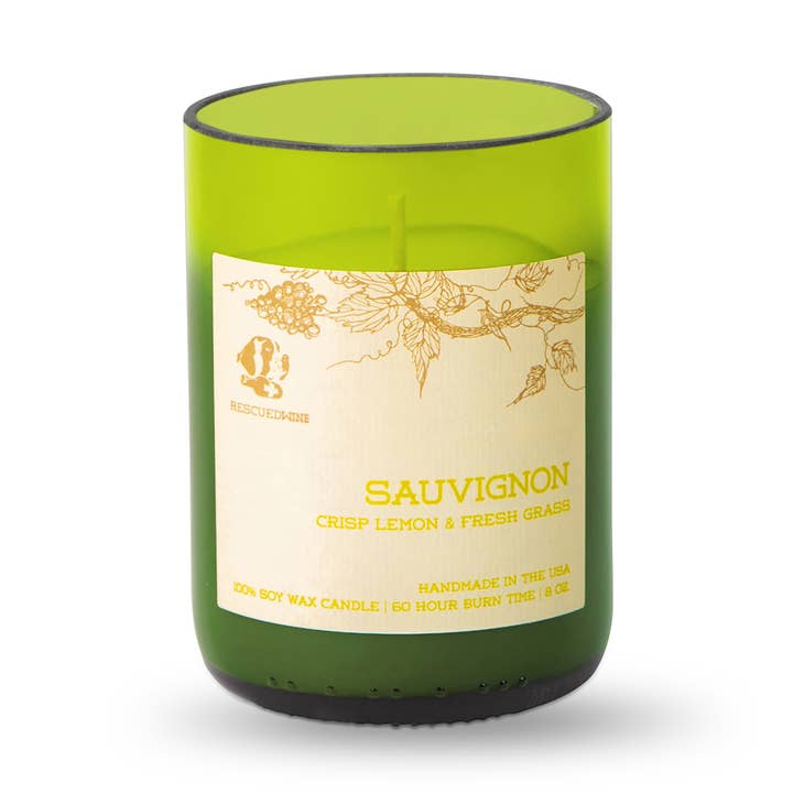 Sauvignon Blanc Sojakerze - Balance - Geschenke für Frauen für den Großhandel von Rescued Wine Candles
