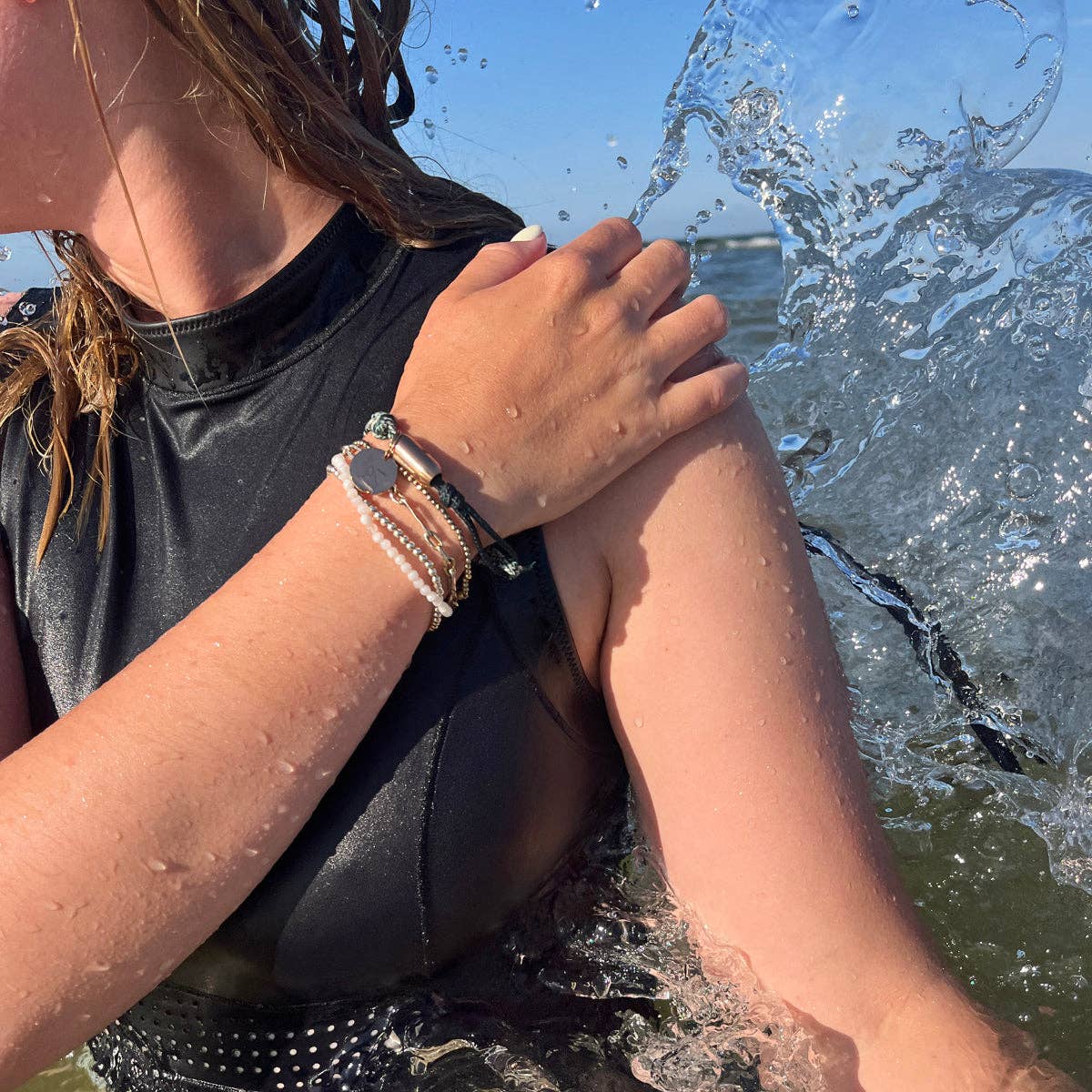 BRACENET - Wholesale Charm/Dangle Bracelet - Island Usedom Bracelet made from Fishing Net - adjustable size2