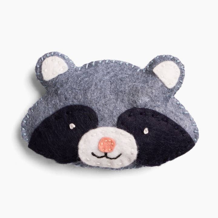 Robert the Ornery Raccoon - DIY Craft Kit for wholesale by Heron Hill Stitch Co