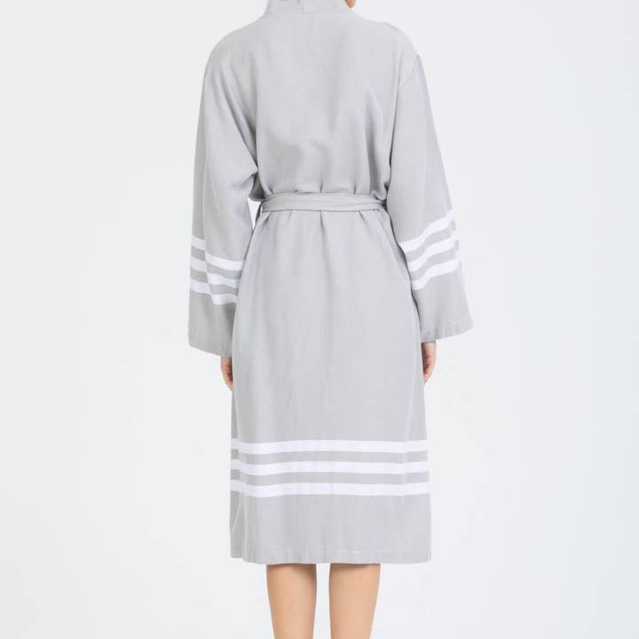 Peignoir Layen en coton beige pour femme pour la vente par PESHCE