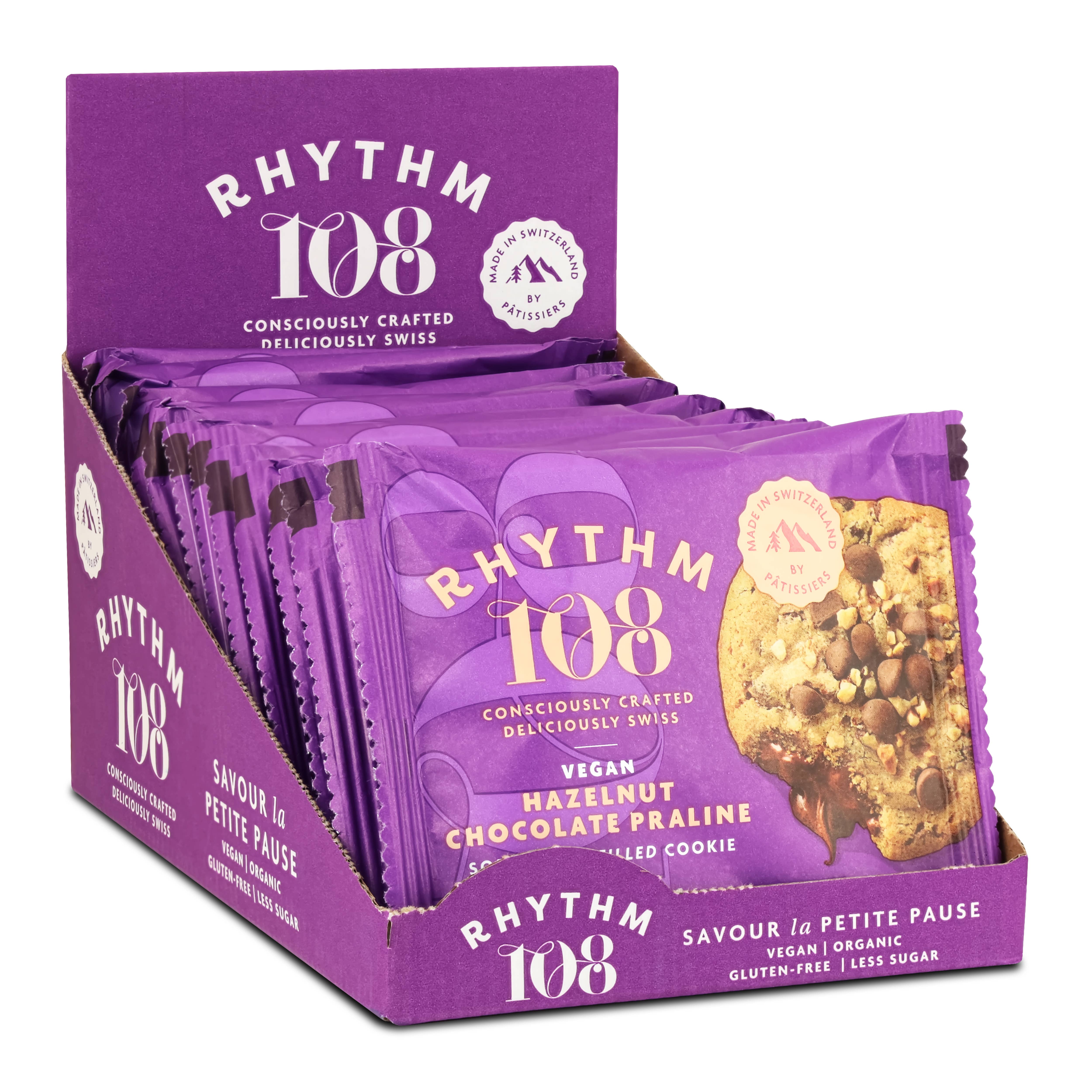 Rhythm108 – Großhandel Cookie – Vegane Haselnuss-Schoko-Praline weich gebacken gefüllte Plätzchen 50g4