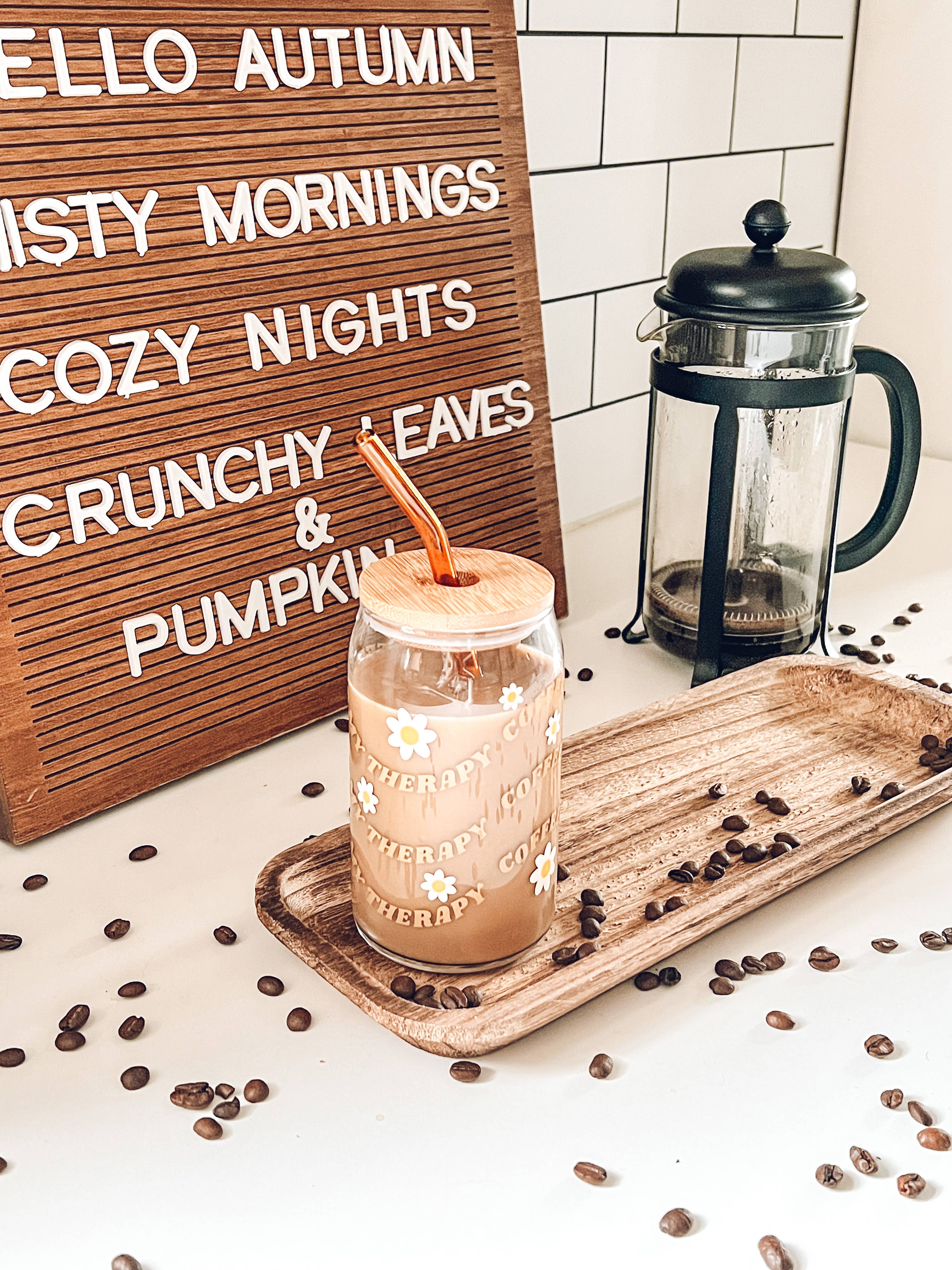 YellowBridge - Venta al por mayor Vaso/copa - Vaso para cerveza Coffee Is My Therapy1