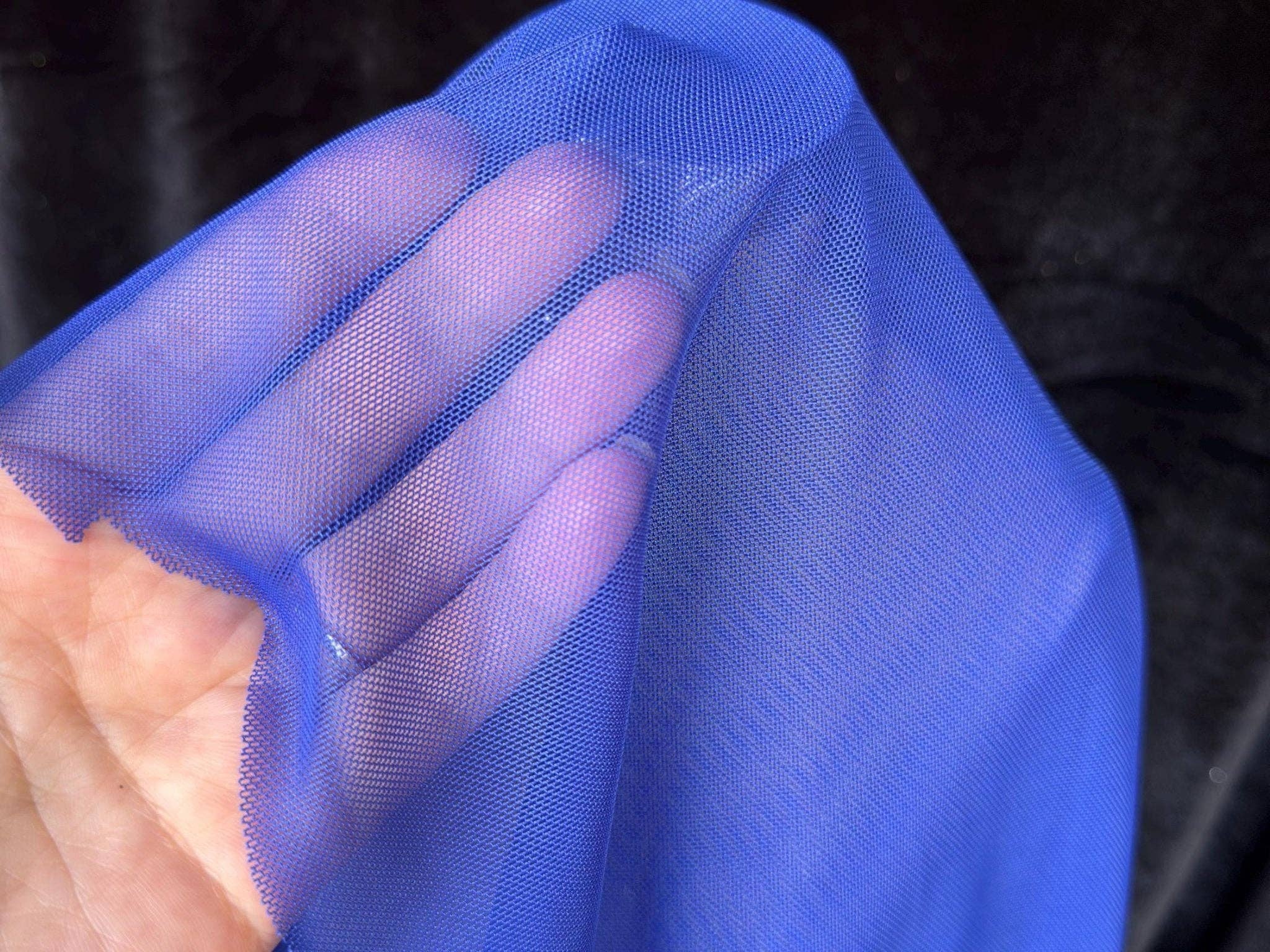 Königsblau Königsblauer 4-Wege-Stretch-Power-Mesh-Stoff von Yard, luxuriös, transparent, weich, für Braut-, Yogakleidung, Kleider, Dessous, Sportkleidung, Event-Dekoration für den Großhandel auf Faire7