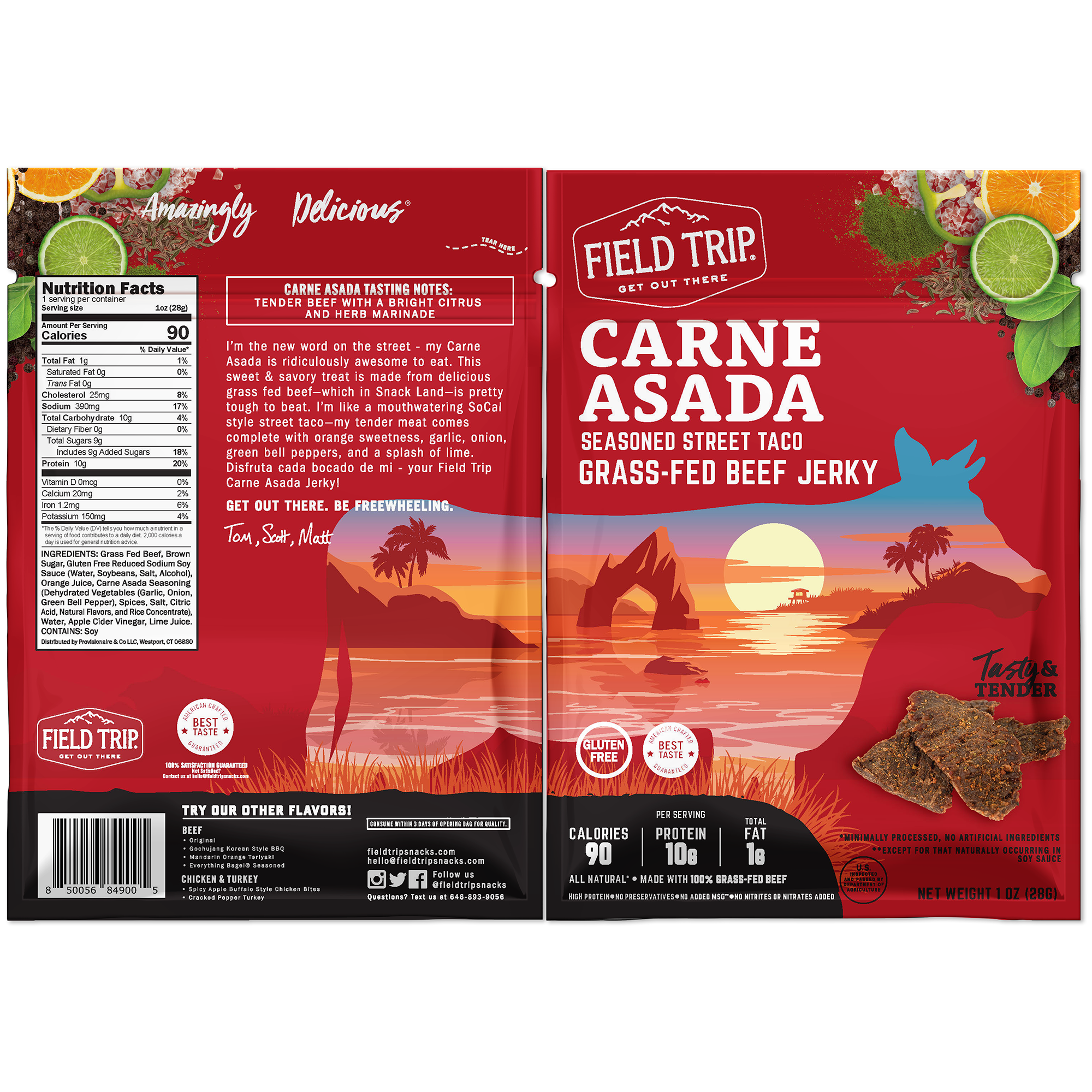 FIELD TRIP - Wholesale Jerky - Carne Asada Beef Jerky (1oz) 1