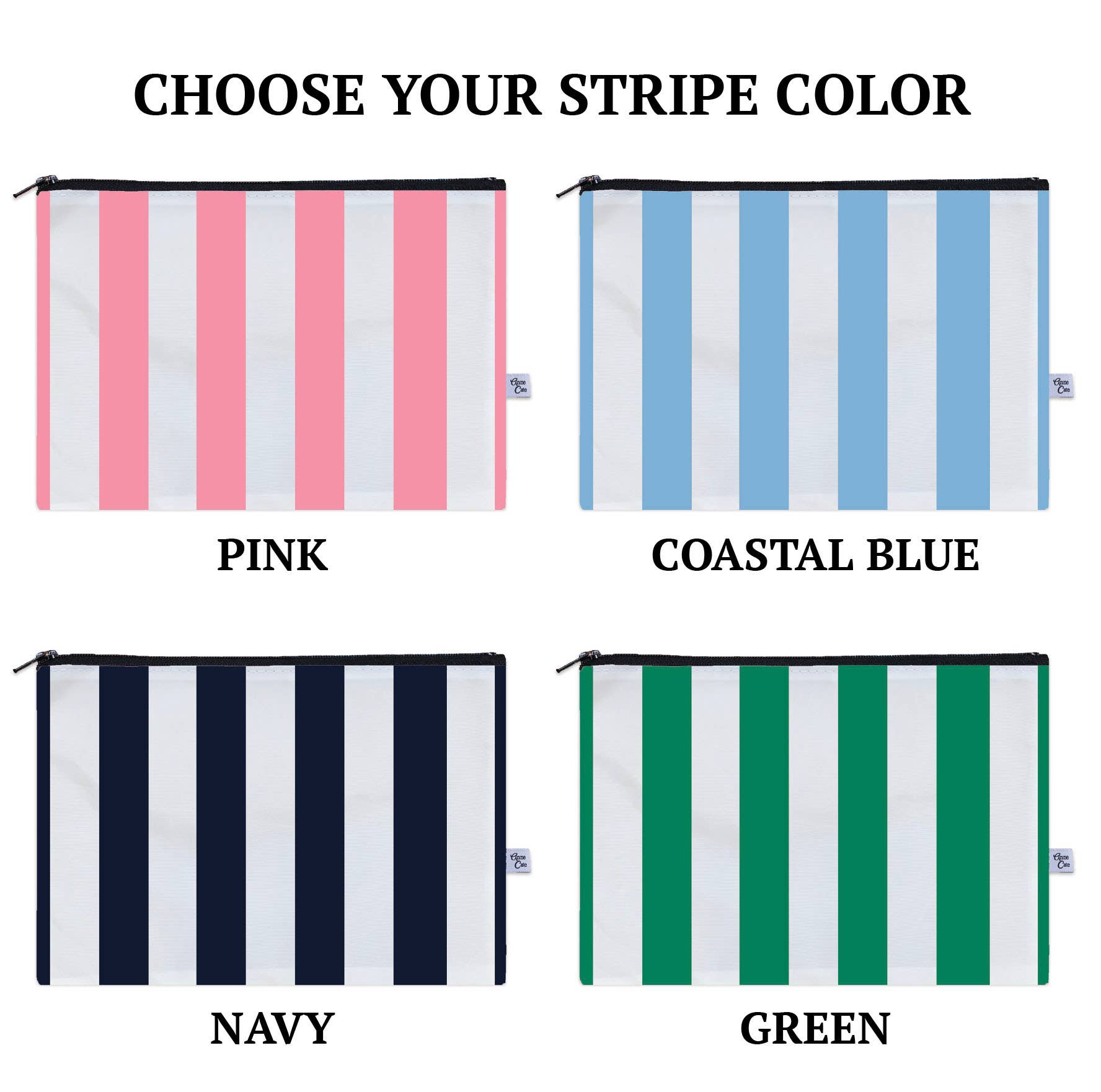 Anne Cate - Wholesale Beach Bag - Beach Stripe Sailcloth Pouch Sunscreen Bag - Add your Beach1