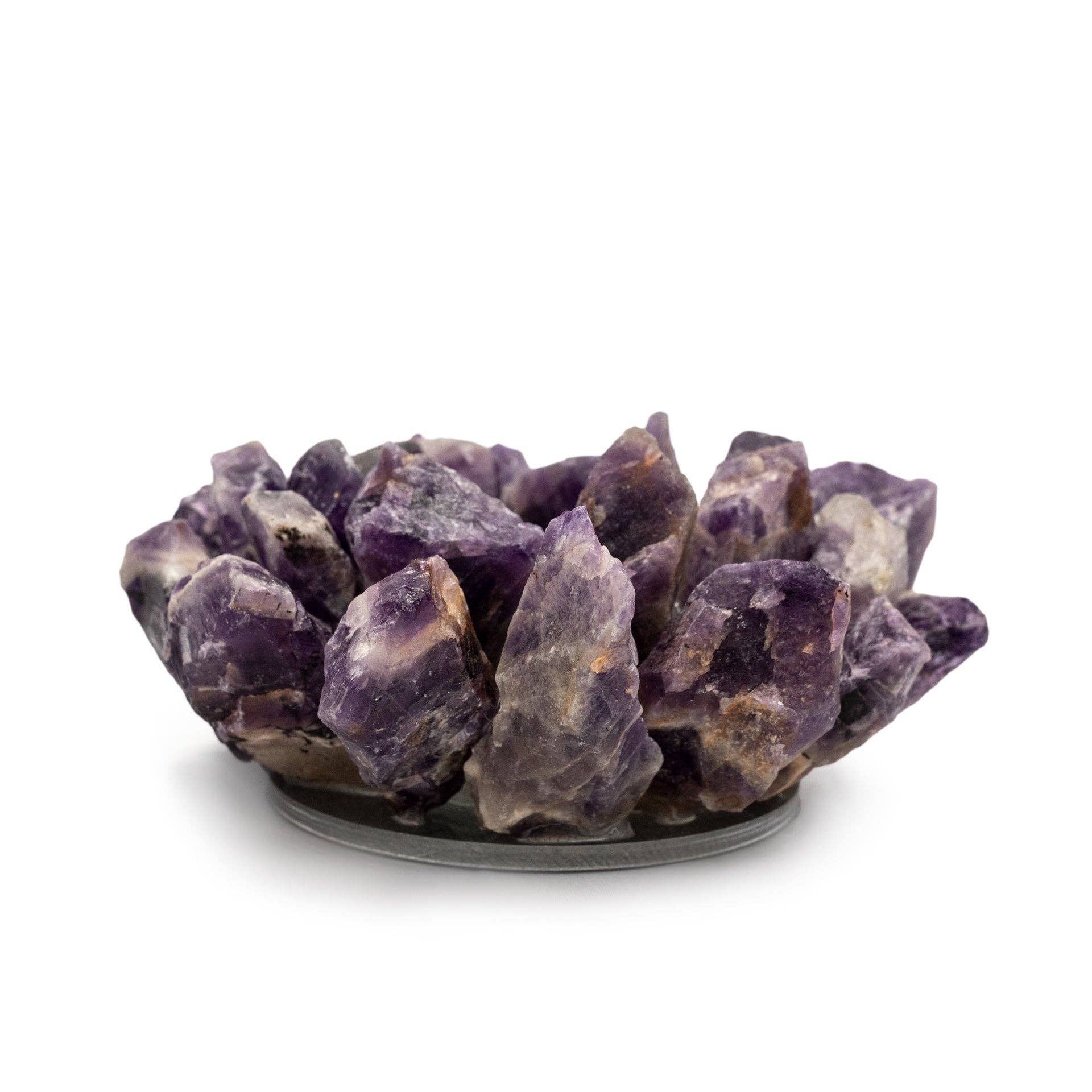 Sugarboo & Co - Vente Bougeoirs - Porte-bougie chauffe-plat en améthyste Chevron 4,7" x 2,4"0