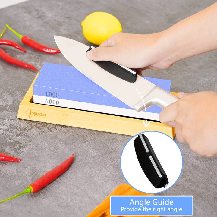 Senken Knives - Wholesale Knife Sharpener - 1000 / 6000 Grit Japanese Whetstone, Knife Sharpening Stone