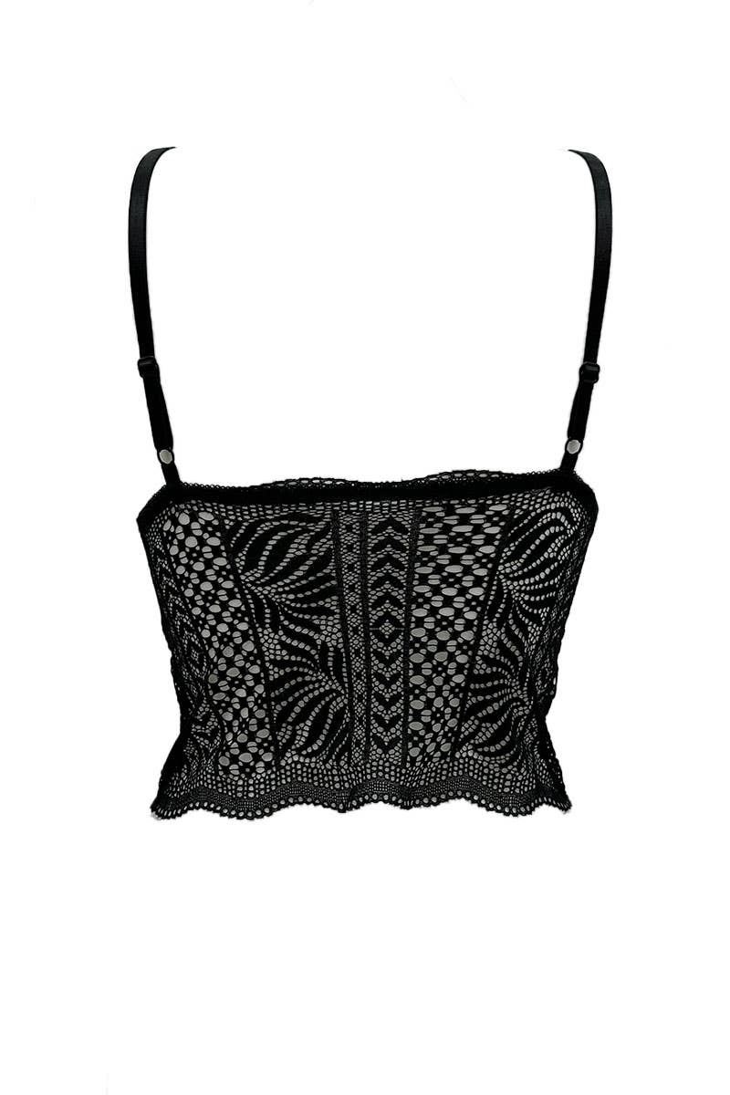 Belle Com'Elle - Wholesale Bralette - Women's - Long lace bralette bra/V320531