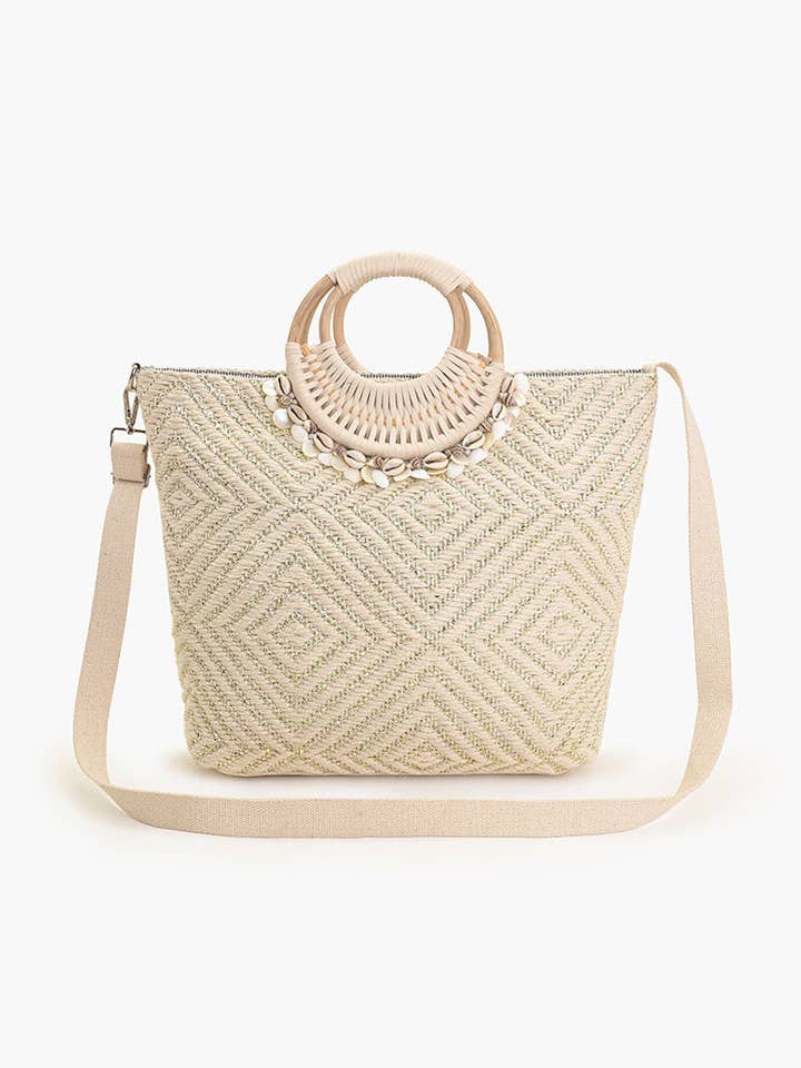 Shell Lurex Tote for wholesale by America & Beyond