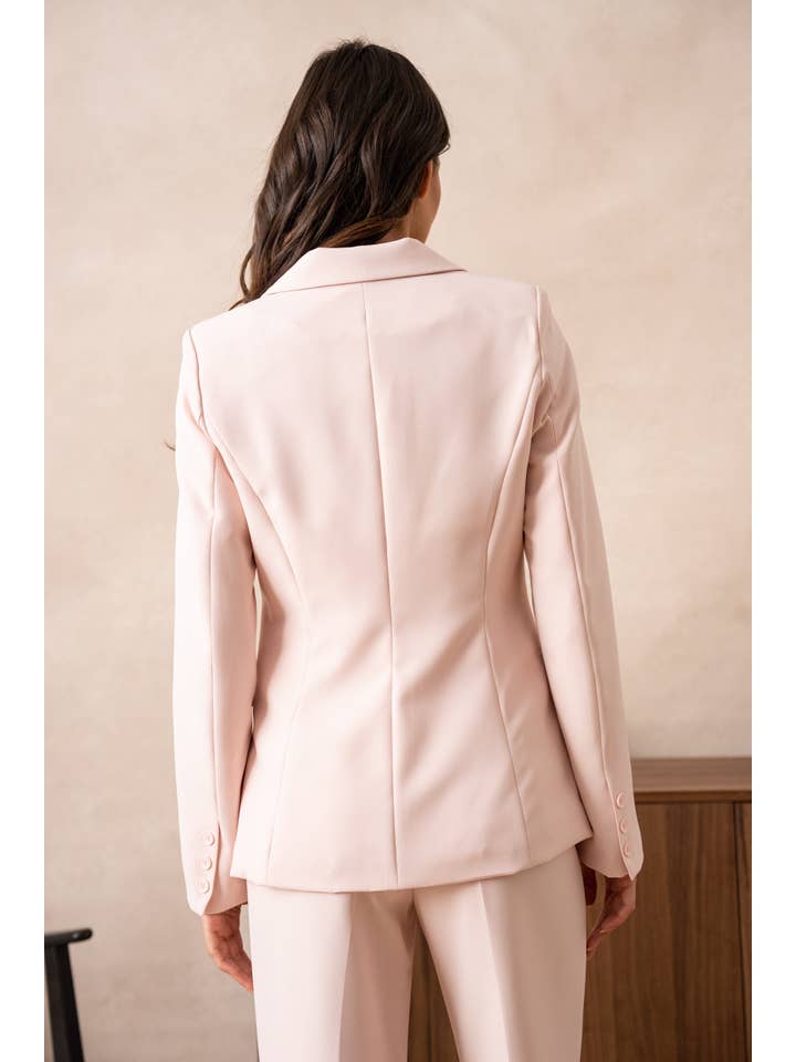 Attentif Paris - Vendita all'ingrosso Giacca elegante - Donna - Giacca aderente con bottone singolo, semplice - Collezione Timeless60