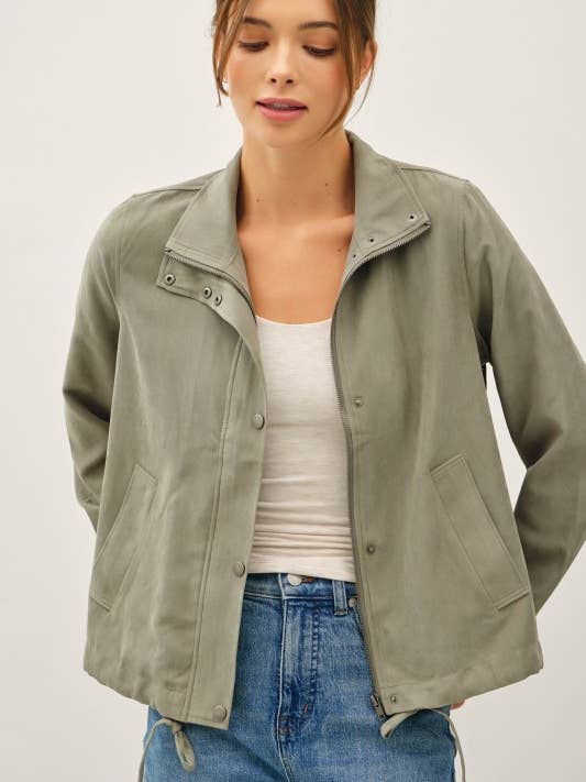 Veste utilitaire avec poches passepoilées pour la vente par MintChoco