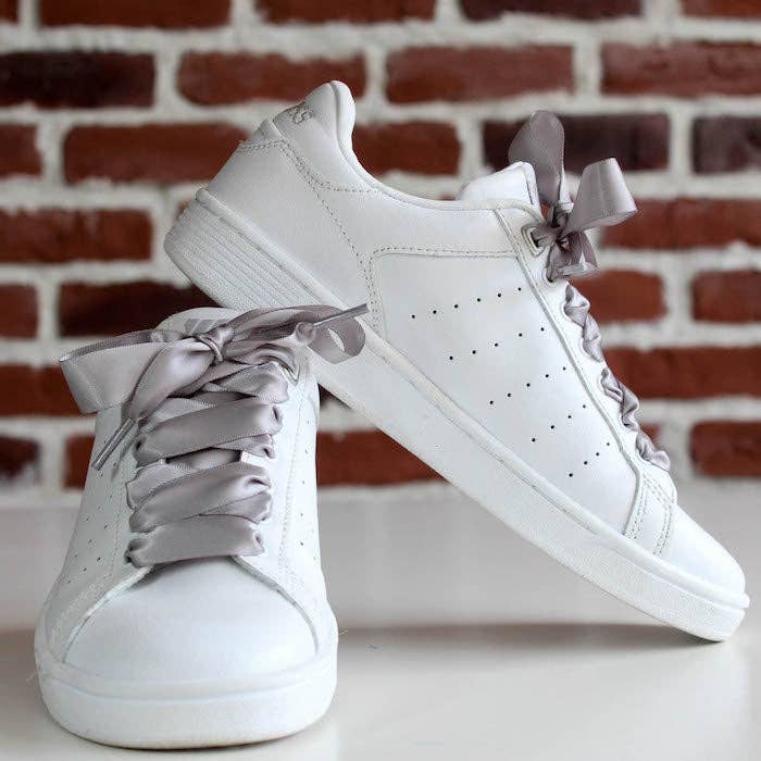 furiouslaces – Cordões - Mulher por atacado – Atacadores cetim cinzentos3