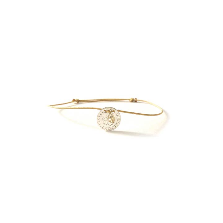 Beige cord bracelet - Goddess Persephone - Silver plated/Gold plated for wholesale by MundoconAlma*