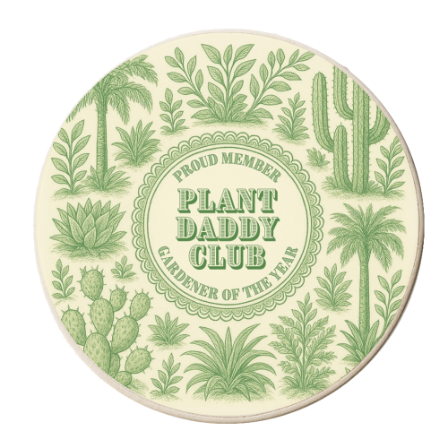 ART WOW – wholesale Coasters – Coasters 'Plant Daddy Club - Gardener of2