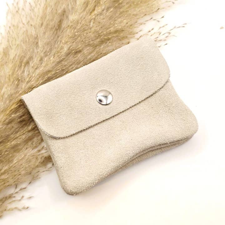 Mini wallet suede off-white for wholesale by Ibiza Boutique