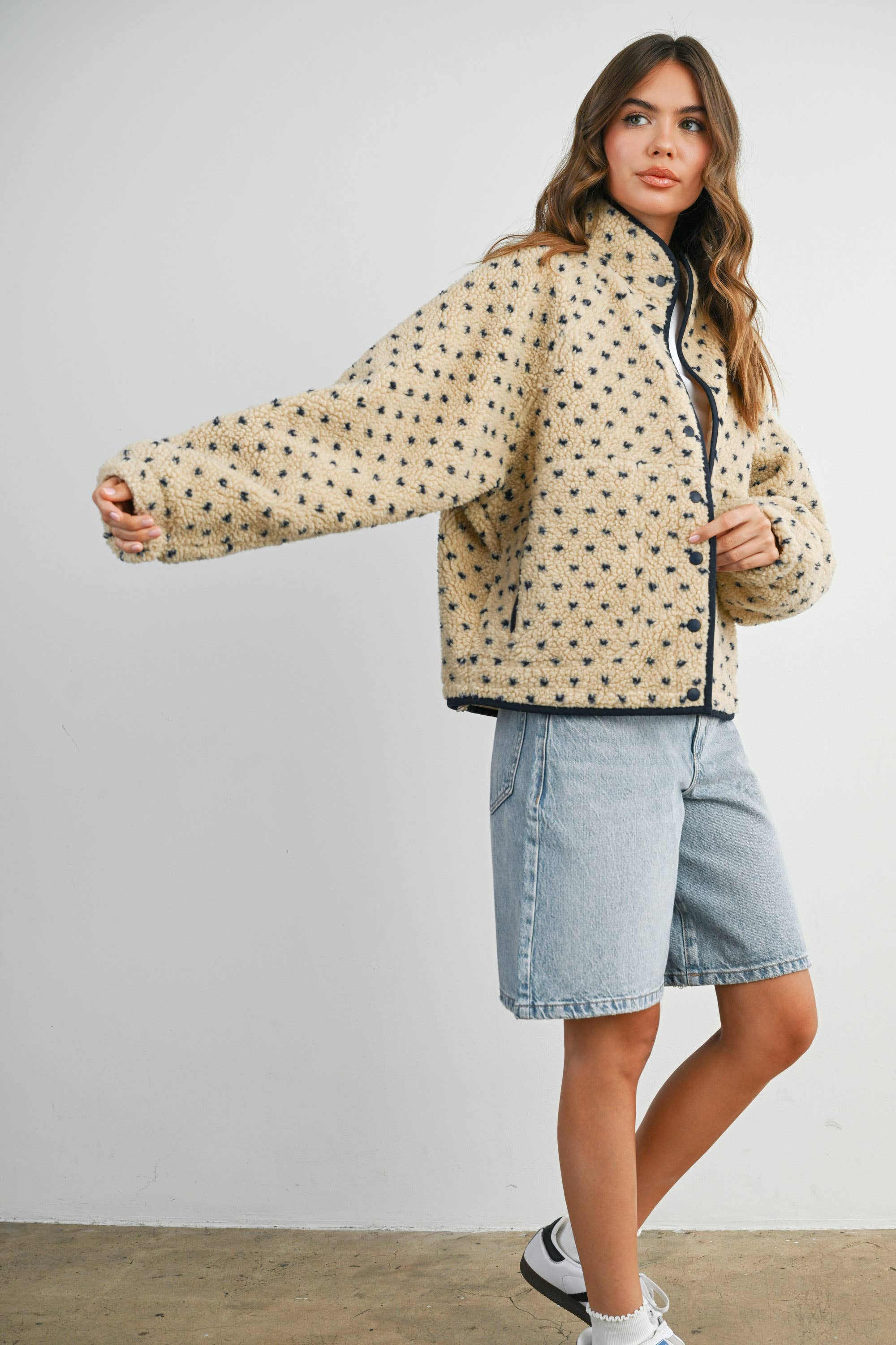 BUTTERMELON - Wholesale Jacket - Women's - High Pile Fleece Puffer Jacket - BMJ783146