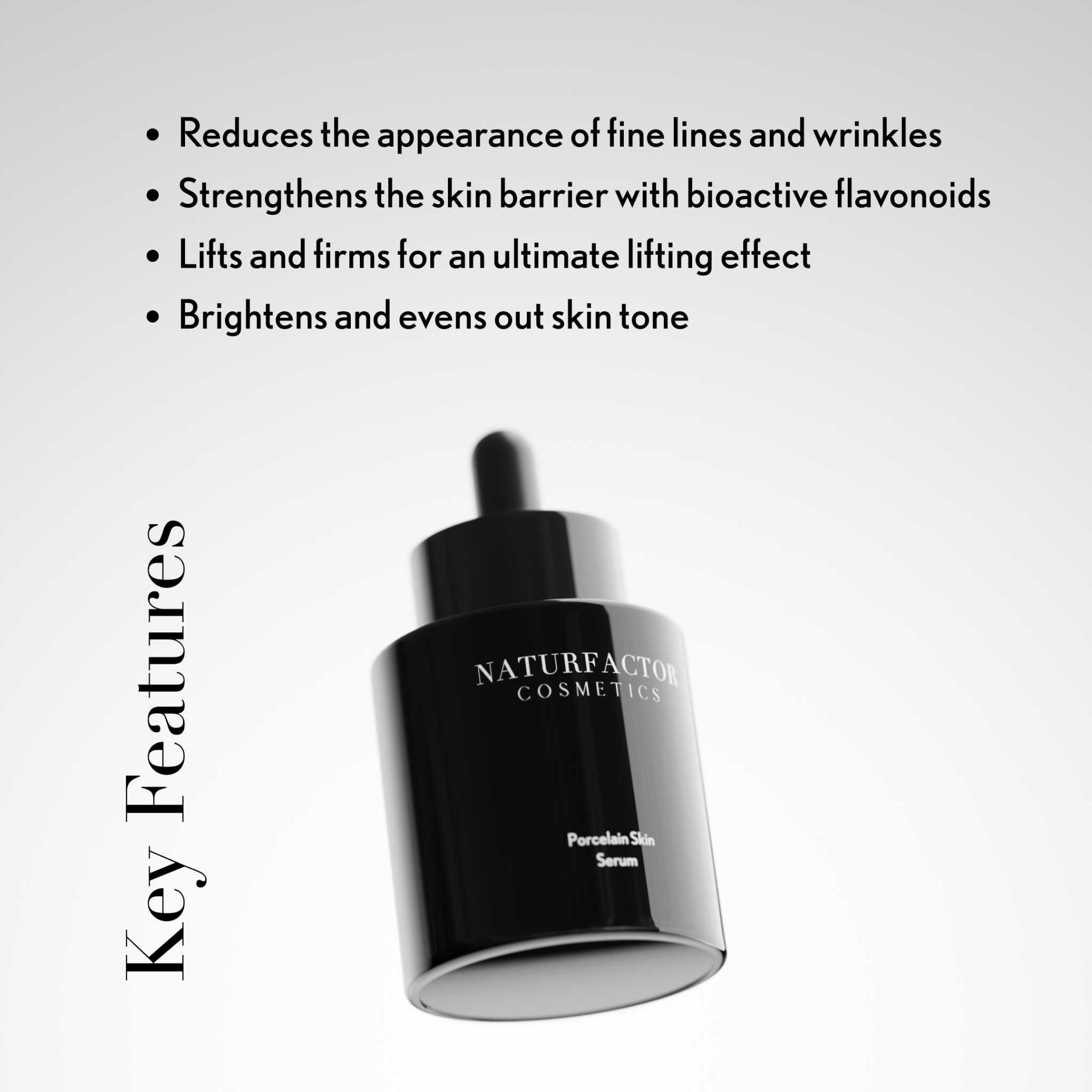 NATURFACTOR – wholesale Ansiktsserum/-koncentrat – Porcelain Skin Serum – 2-i-1 Lyft- och Reparationsserum3