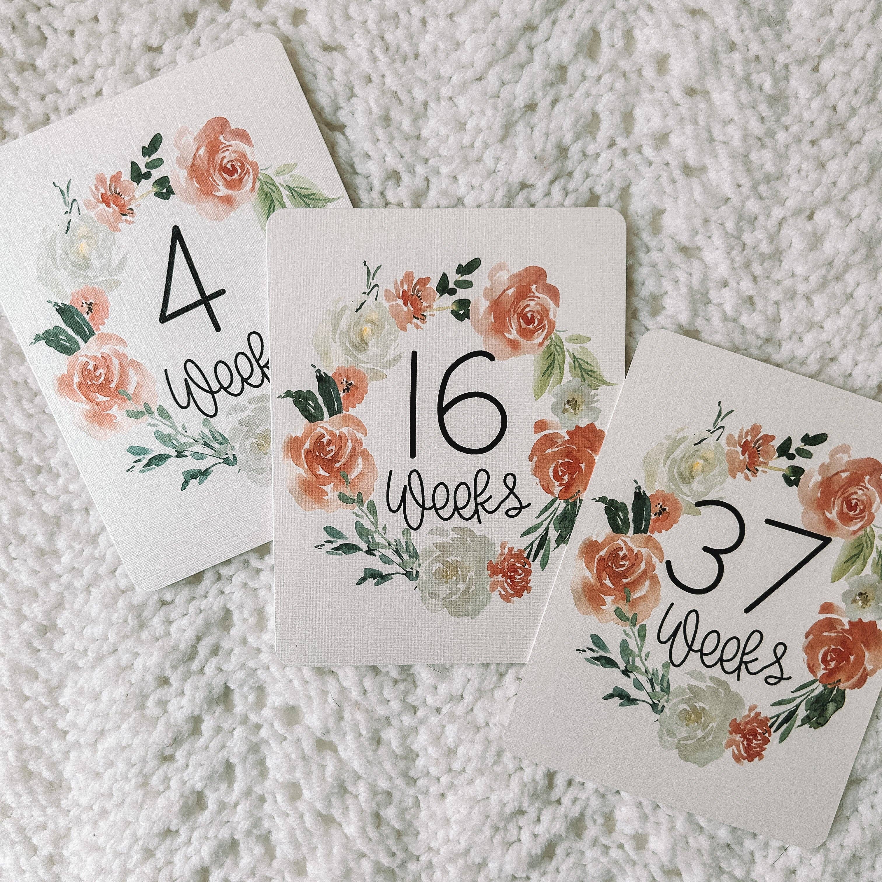 This Little Love Co - Wholesale Milestone Art/Keepsake - Kids & Baby - Pregnancy Milestone Cards - Florals3