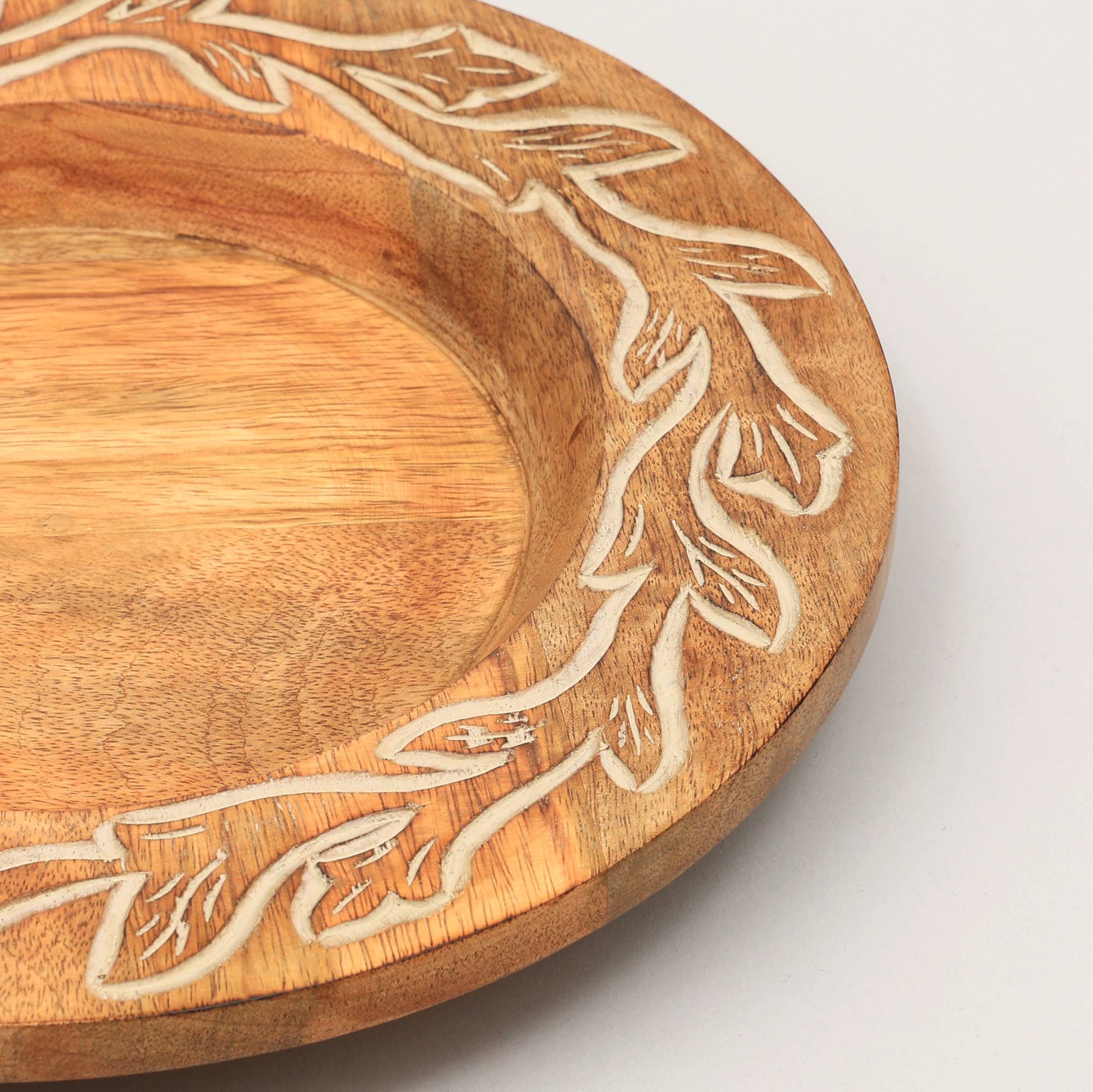 ExpoBazaar - Wholesale Dinner Plate - Wood Charger Plate | Handmade 13" Artisan Wooden Tableware3