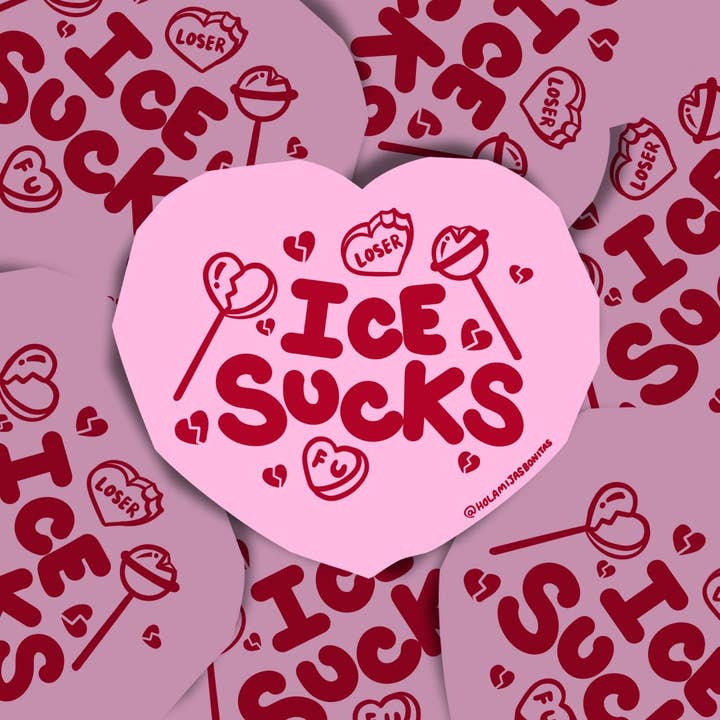 ADESIVO RITAGLIATO I C E FA SCHIFO per la vendita all'ingrosso da parte di Hola Mijas Bonitas