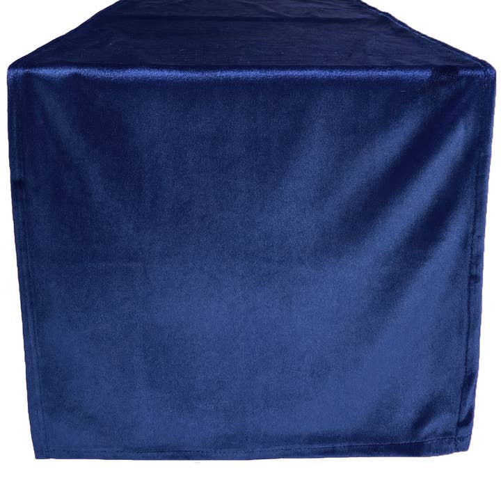 YOUR CHAIR COVERS - Wholesale Table Runner - 14 x 108 Inch Velvet Table Runner Navy Blue3