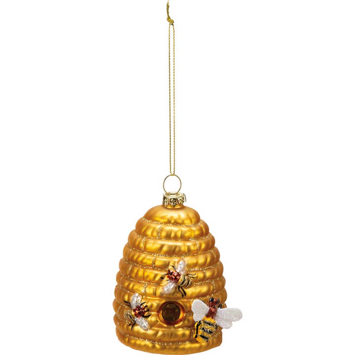 Glass Beehive Ornament for wholesale by Primitives by Kathy