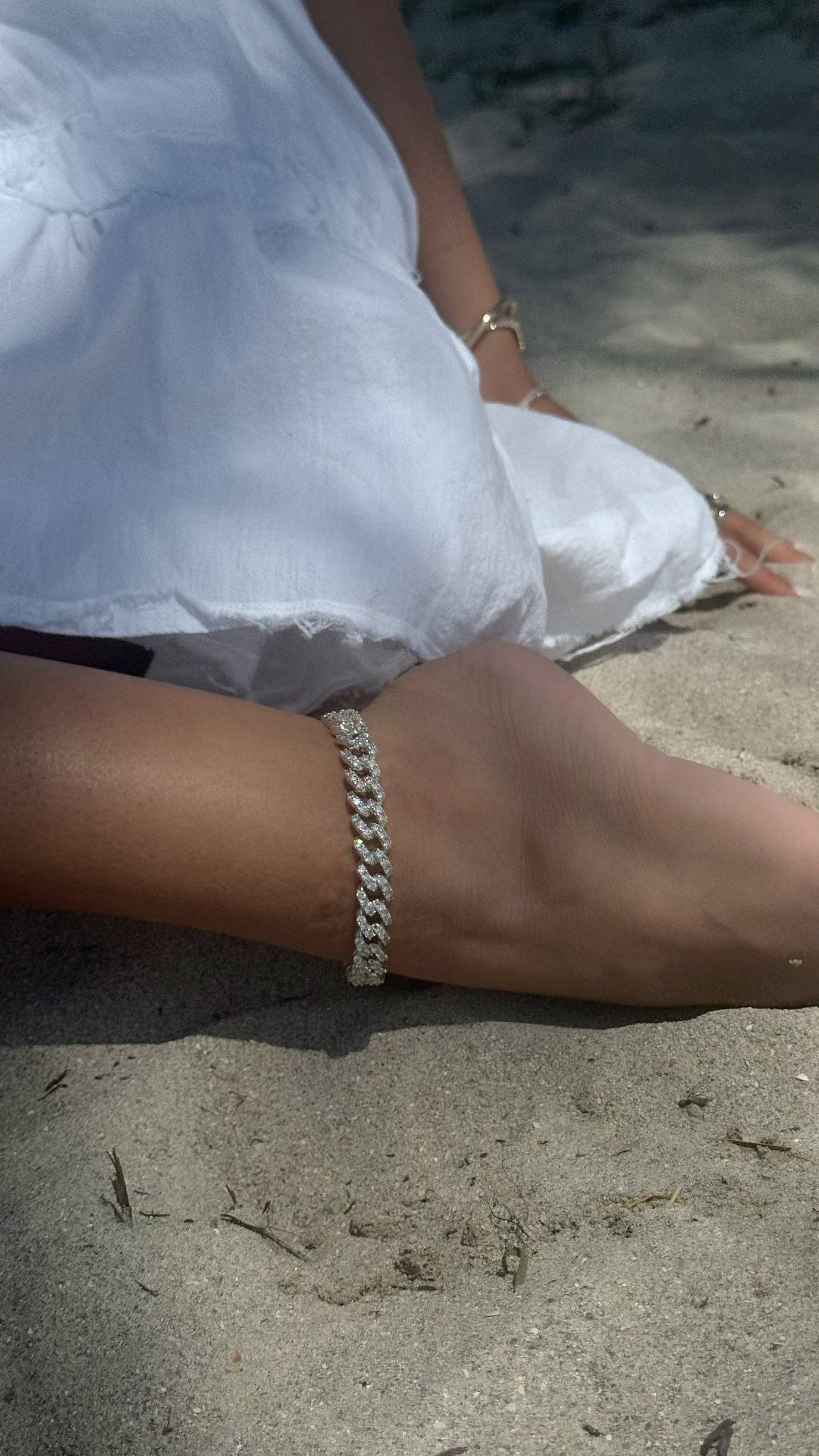 Kasa Karly - Wholesale Anklet - CUBAN LINK KRYSTAL ANKLET5